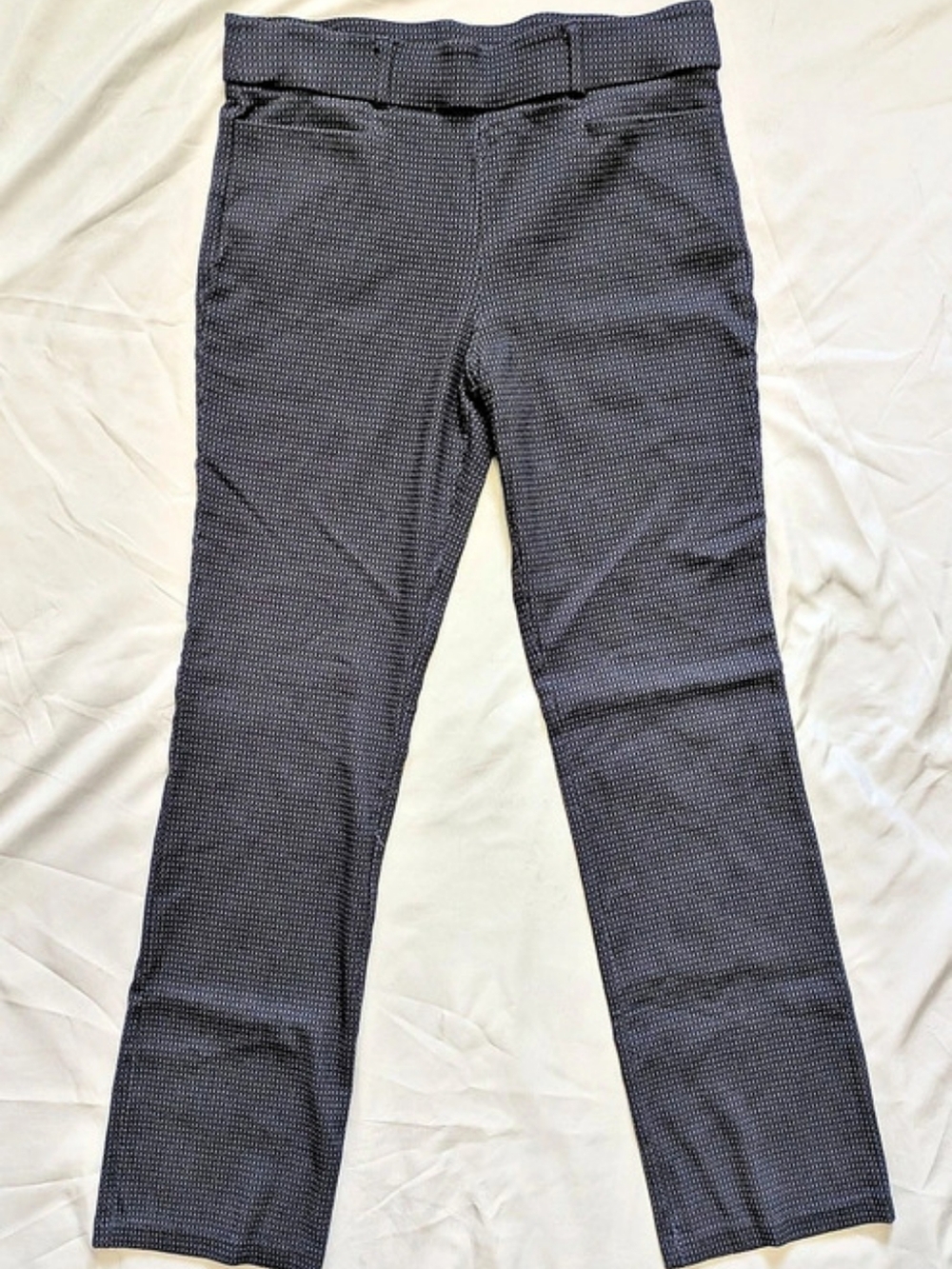 Maurice's Women's Geometric Print Stretch Dress Pants Navy Size L Long